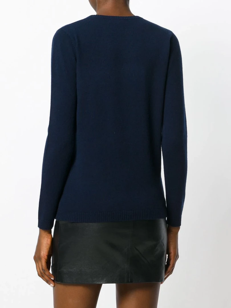 Bella Freud Navy ‘1970’ Signature Cashmere Jumper 9 Bella Freud Navy ‘1970’ Signature Cashmere Jumper