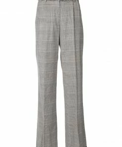 Msgm 'Houndstooth' Flared Trousers Clothing