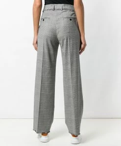 Msgm 'Houndstooth' Flared Trousers Clothing