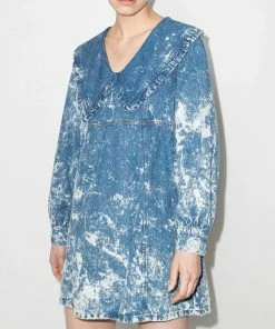 Ganni ‘Acid Wash Denim Mini Dress’