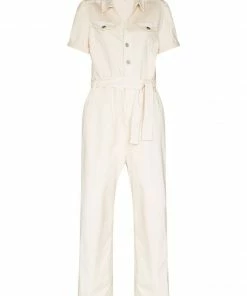 Paige Cream 'Anessa' Puff Sleeve Jumpsuit