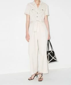 Paige Cream 'Anessa' Puff Sleeve Jumpsuit