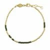 ANNI LU Accessories Army Green 'Asym 22' Beaded Bracelet