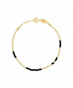 ANNI LU Black 'Asym 22' Beaded Bracelet
