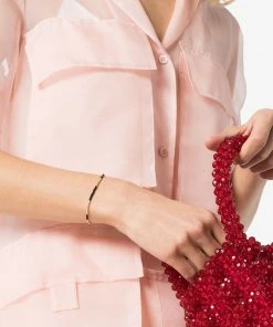 ANNI LU Black 'Asym 22' Beaded Bracelet