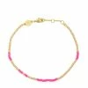 ANNI LU Pink 'Asym 22' Beaded Bracelet
