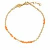 ANNI LU Orange 'Asym 22' Beaded Bracelet New In
