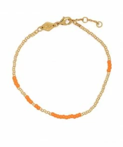 ANNI LU Orange 'Asym 22' Beaded Bracelet New In