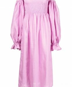 Sleeper Pink'Atlanta' Midi Dress Clothing