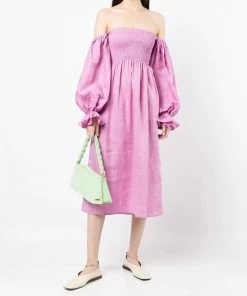 Sleeper Pink 'Atlanta' Midi Dress Clothing 8 Sleeper Pink 'Atlanta' Midi Dress Clothing
