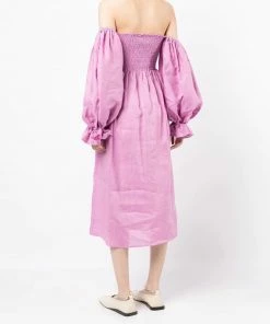 Sleeper Pink 'Atlanta' Midi Dress Clothing 10 Sleeper Pink 'Atlanta' Midi Dress Clothing
