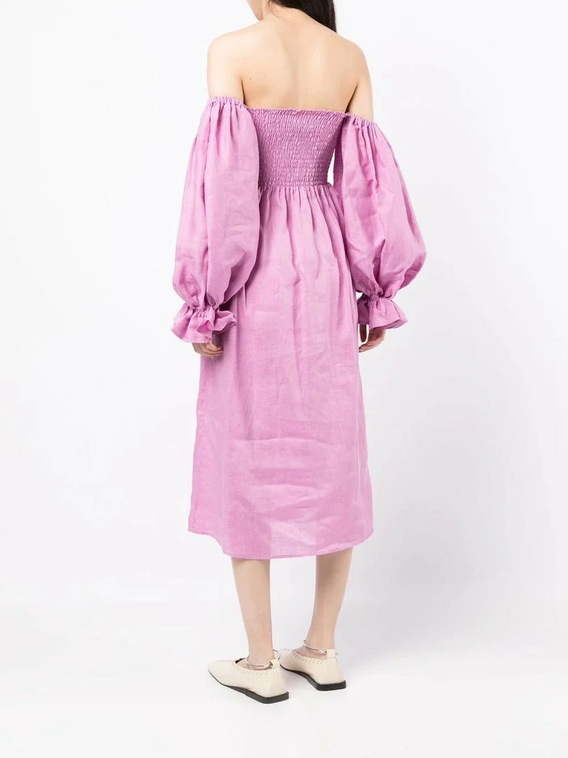 Sleeper Pink 'Atlanta' Midi Dress Clothing 6 Sleeper Pink 'Atlanta' Midi Dress Clothing