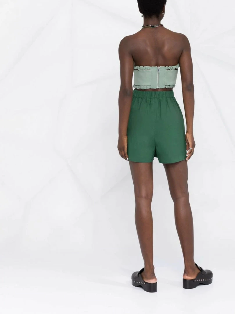 Ganni Green 'Bandeau Strapless Crop Top' 6 Ganni Green 'Bandeau Strapless Crop Top'