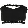 Ganni Black 'Bandeau Strapless Crop Top'