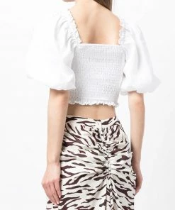 Faithfull The Brand Clothing 'Barnette' Linen Crop Top