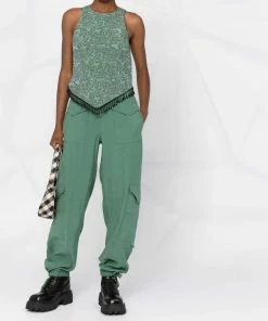 Ganni New In 'Beaded Hem Sleeveless Top'