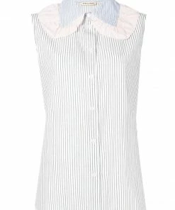 Stella Nova 'Beate' Sleeveless Stripe Shirt
