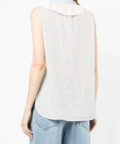 Stella Nova 'Beate' Sleeveless Stripe Shirt