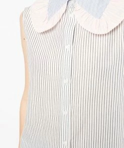 Stella Nova 'Beate' Sleeveless Stripe Shirt