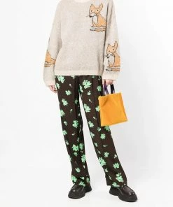 Stella Nova Clothing Beige 'Adelin' Fox Sweater