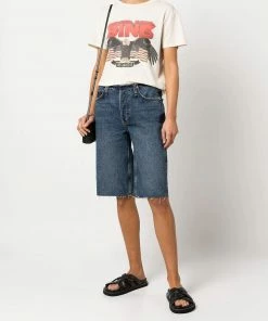 Anine Bing Beige 'Vintage Bing Eagle T-Shirt'