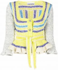 Ganni 'Belted Crochet Cardigan'
