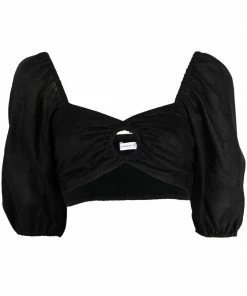 Faithfull The Brand Black'La Marches' Top Clothing