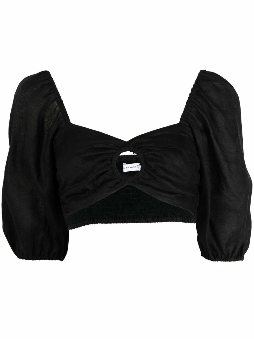 Faithfull The Brand Black 'La Marches' Top Clothing 3 Faithfull The Brand Black 'La Marches' Top Clothing