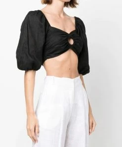 Faithfull The Brand Black 'La Marches' Top Clothing 9 Faithfull The Brand Black 'La Marches' Top Clothing