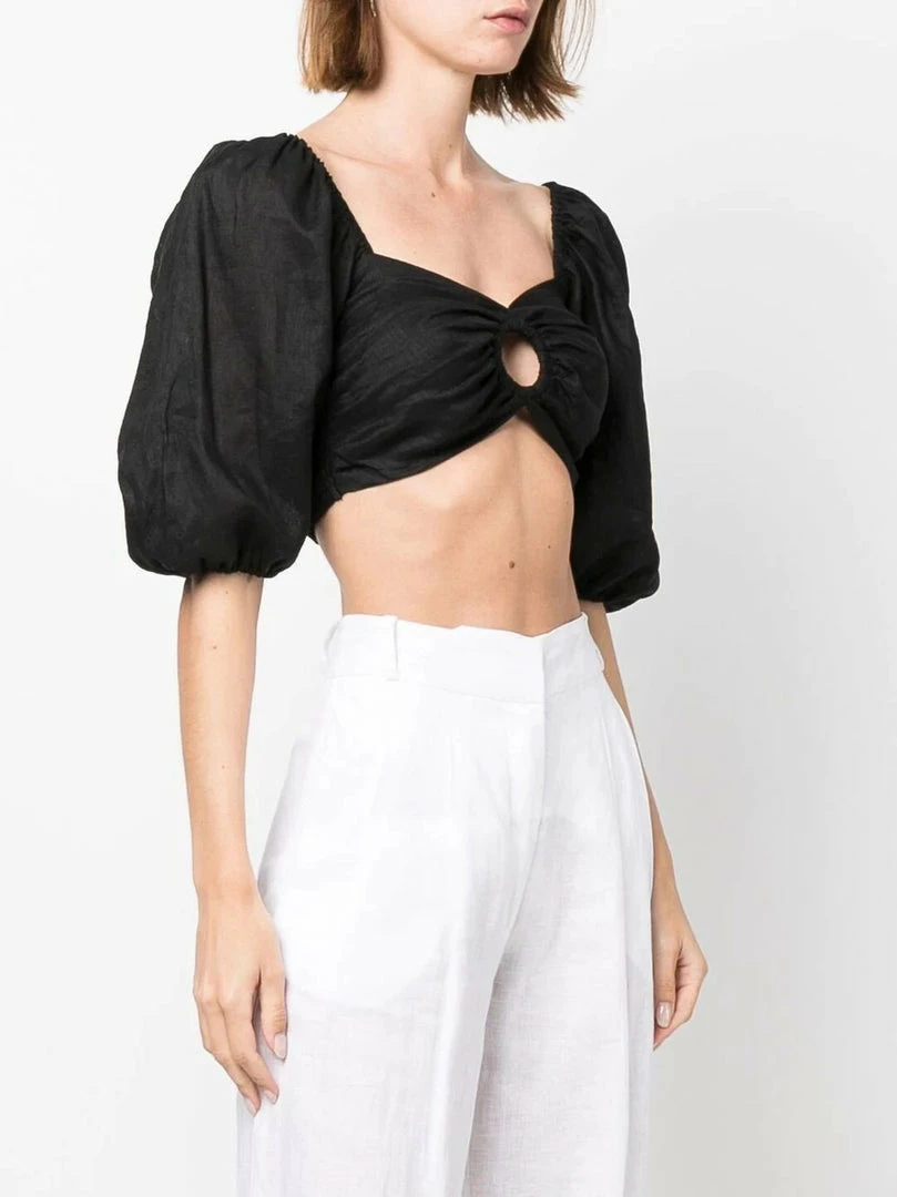 Faithfull The Brand Black 'La Marches' Top Clothing 5 Faithfull The Brand Black 'La Marches' Top Clothing