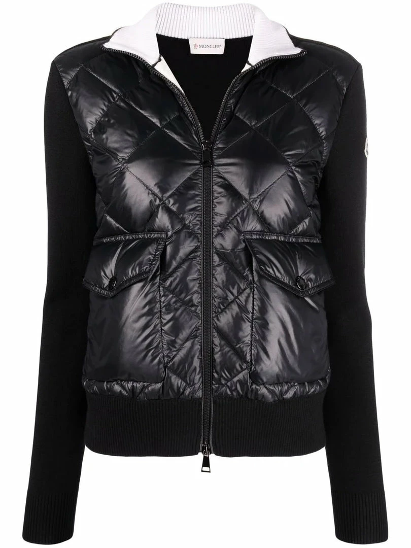 Moncler 'Black Padded Wool Cardigan' 3 Moncler 'Black Padded Wool Cardigan'