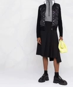 Moncler 'Black Padded Wool Cardigan'