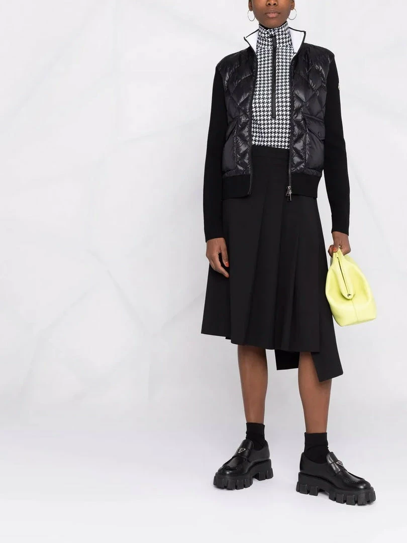 Moncler 'Black Padded Wool Cardigan' 4 Moncler 'Black Padded Wool Cardigan'