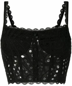 Charo Ruiz Clothing Black 'Tessa' Crop Top