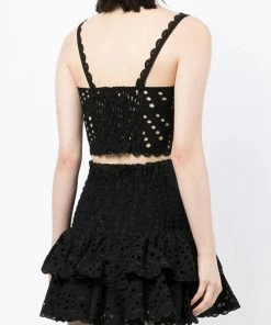 Charo Ruiz Clothing Black 'Tessa' Crop Top