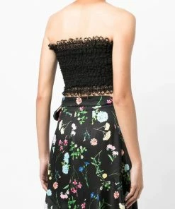Charo Ruiz Black 'Wallis' Lace Bandeau Top
