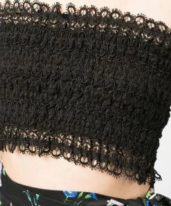 Charo Ruiz Black 'Wallis' Lace Bandeau Top