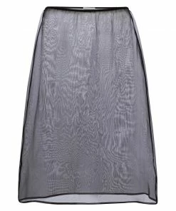 DRIES VAN NOTEN Black ‘Sola’ Sheer Midi Skirt