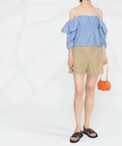 Vince 'Blue Cold Shoulder Top'