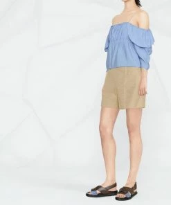 Vince 'Blue Cold Shoulder Top'