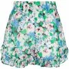 Ganni Blue 'Printed Sheer Shorts'