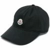 Moncler Black 'Branded Patch Baseball Cap'