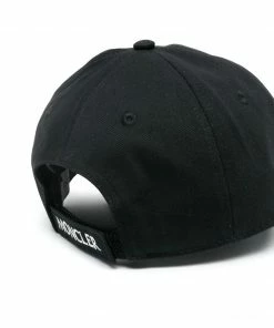 Moncler Black 'Branded Patch Baseball Cap'