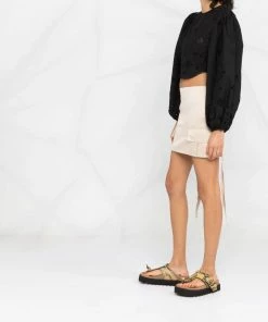 Ganni Black 'Broderie Anglaise Blouse'