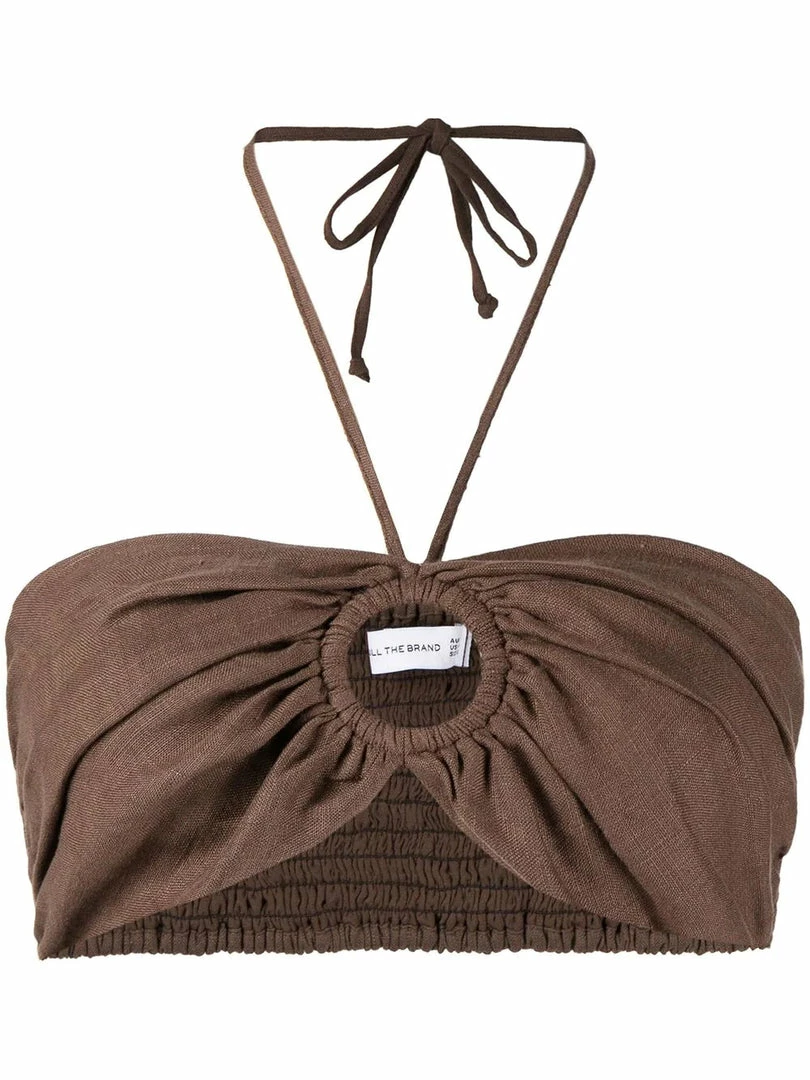 Faithfull The Brand Clothing Brown 'Cyprus' Halterneck Bralette Top 5 Faithfull The Brand Clothing Brown 'Cyprus' Halterneck Bralette Top