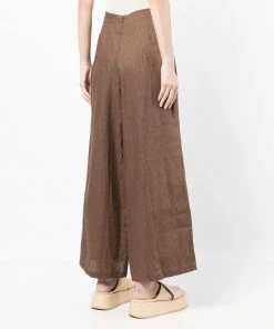 Faithfull The Brand Brown 'Malta' Wide Leg Trousers
