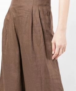 Faithfull The Brand Brown 'Malta' Wide Leg Trousers
