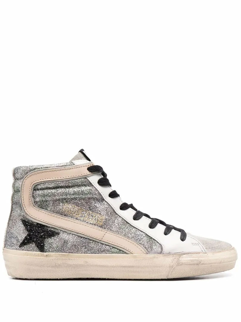Golden Goose 'Camo Glitter Slide High Top Trainers' Shoes 3 Golden Goose 'Camo Glitter Slide High Top Trainers' Shoes