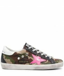 Golden Goose Shoes ‘Camo Print Low Top Sneakers’
