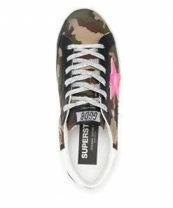 Golden Goose Shoes ‘Camo Print Low Top Sneakers’